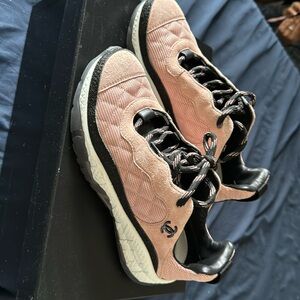 Chanel 22P Pink & Grey Sneakers